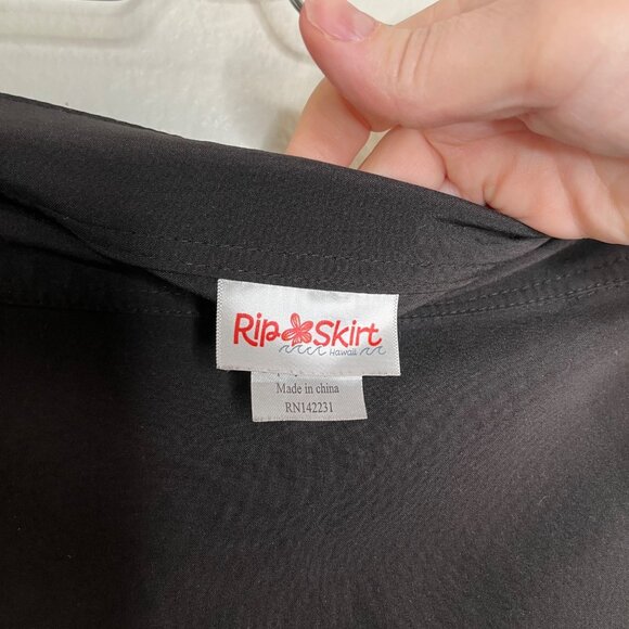 RipSkirt Hawaii Length 2 Black Wrap Skirt Swim Cover Medium - Picture 5 of 9